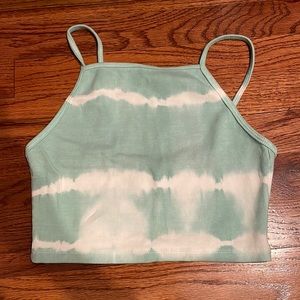 Zara Halter Top Turquoise Tie-Dye